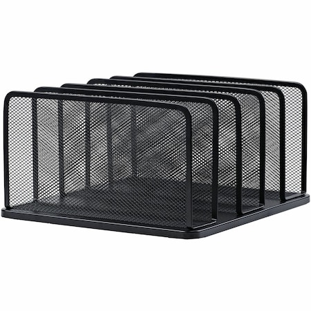 Lorell Letter Tray, 5 Tiers, Vertical, Black LLR95282